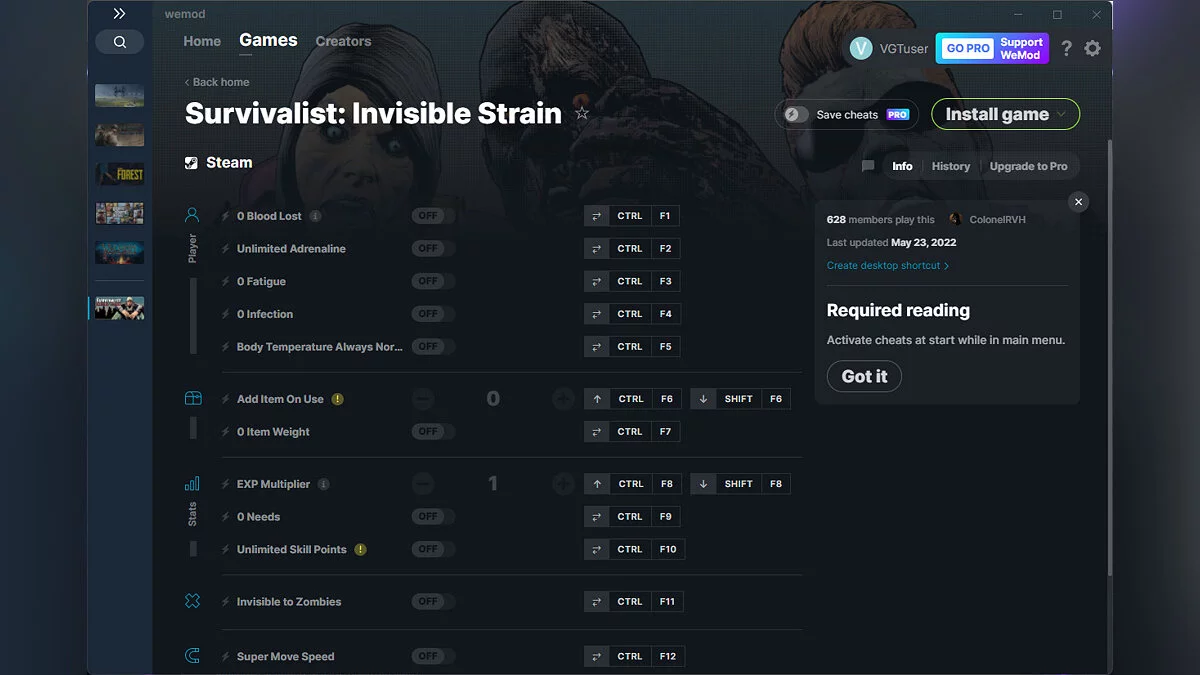 Survivalist: Invisible Strain — Trainer (+12) from 05.23.2022 [WeMod]