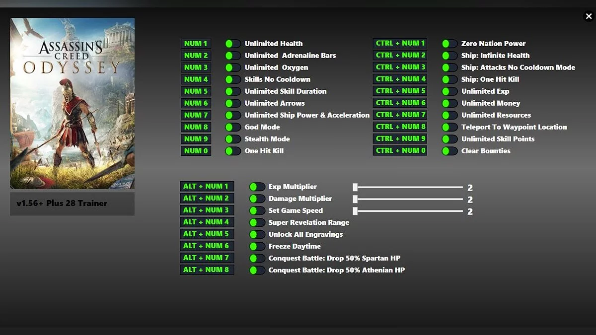 Assassin&#039;s Creed Odyssey — Trainer (+28) from 30.05.22