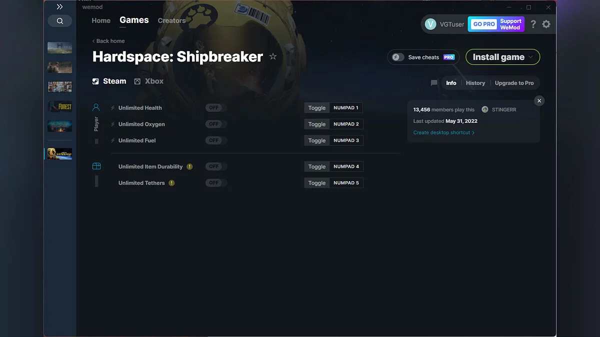 Hardspace: Shipbreaker — Трейнер (+5) від 31.05.2022 [WeMod]