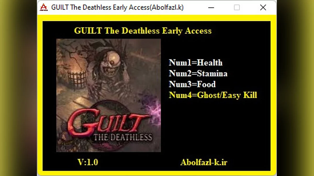 GUILT: The Deathless — Entraîneur (+4) [EA : 1,0]