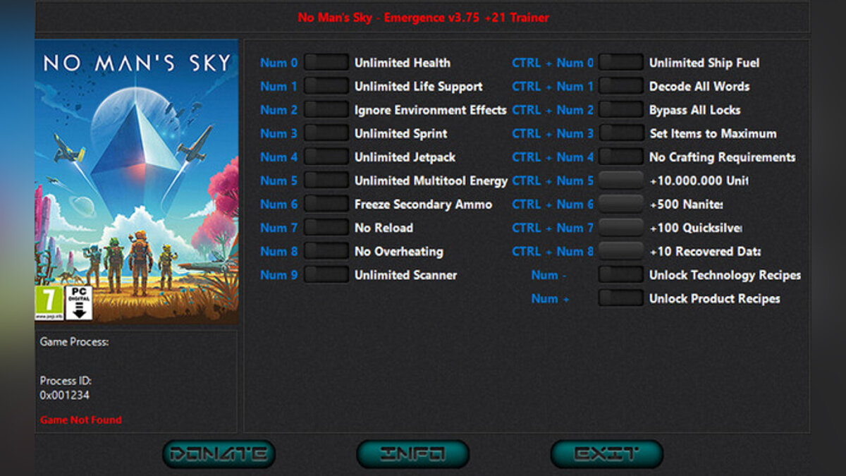 No Man&#039;s Sky — Trainer (+21) [3.91]