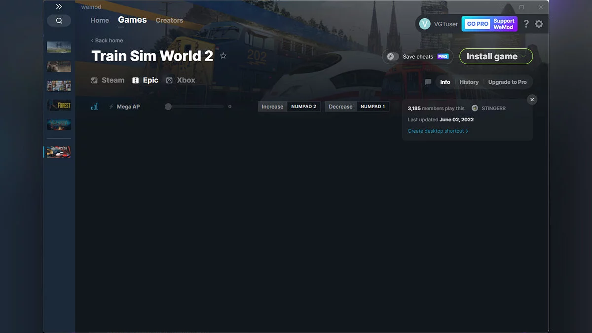 Train Sim World 2 — Trainer (+1) from 06/02/2022 [WeMod]