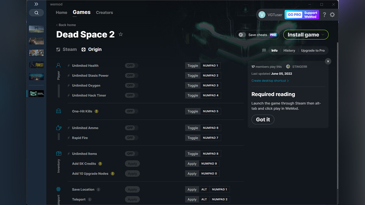 Dead Space 2 — Trainer (+13) from 06/05/2022 [WeMod]