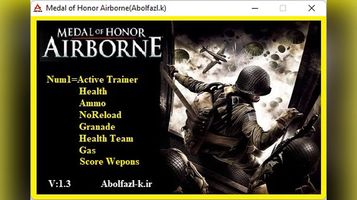 Medal of Honor: Airborne — Entrenador (+7) [1.3]