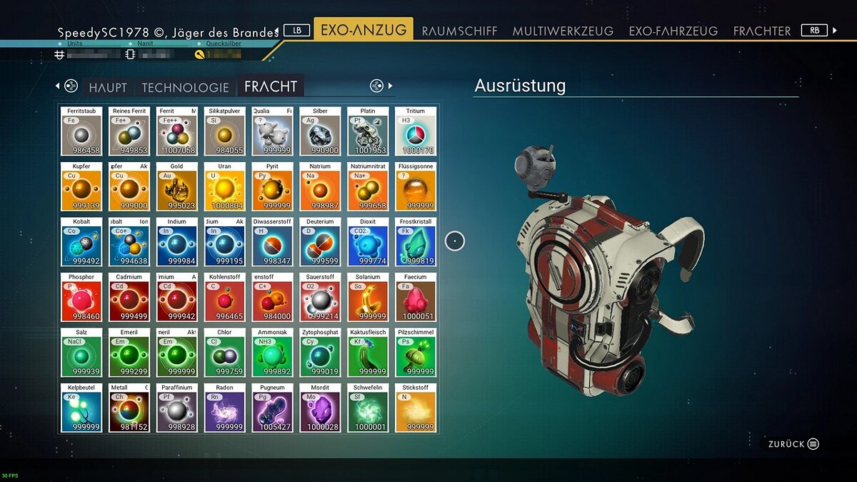 No Man&#039;s Sky — Maximum inventory slots