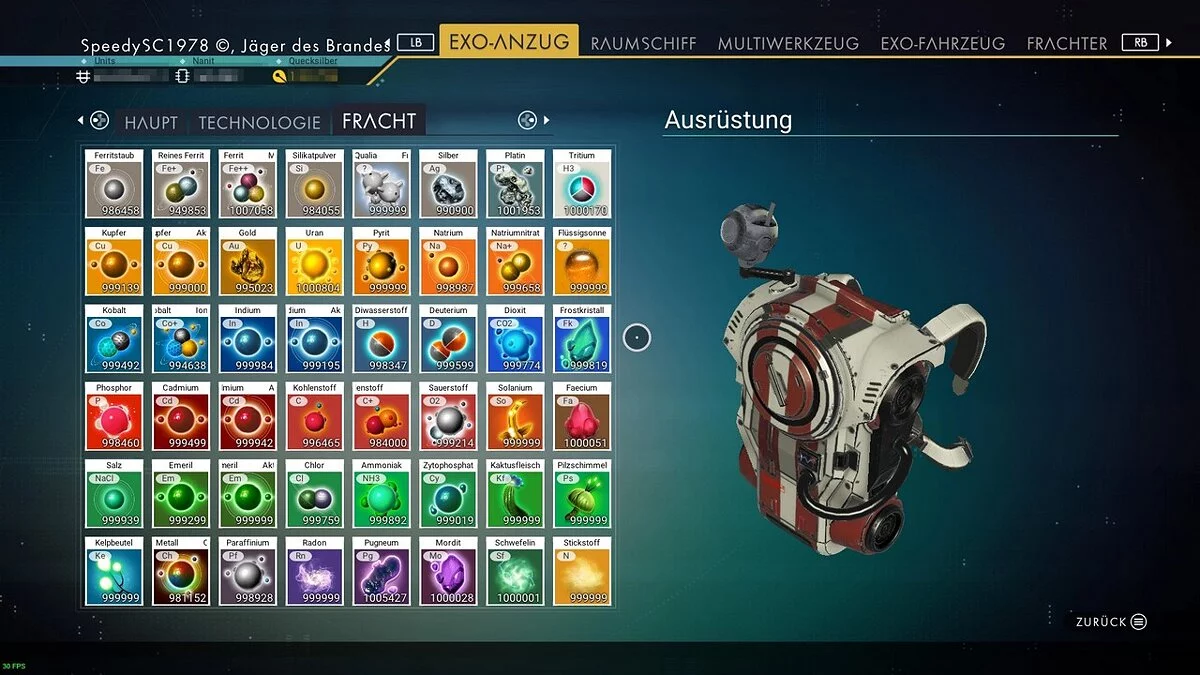 No Man&#039;s Sky — Maximum inventory slots