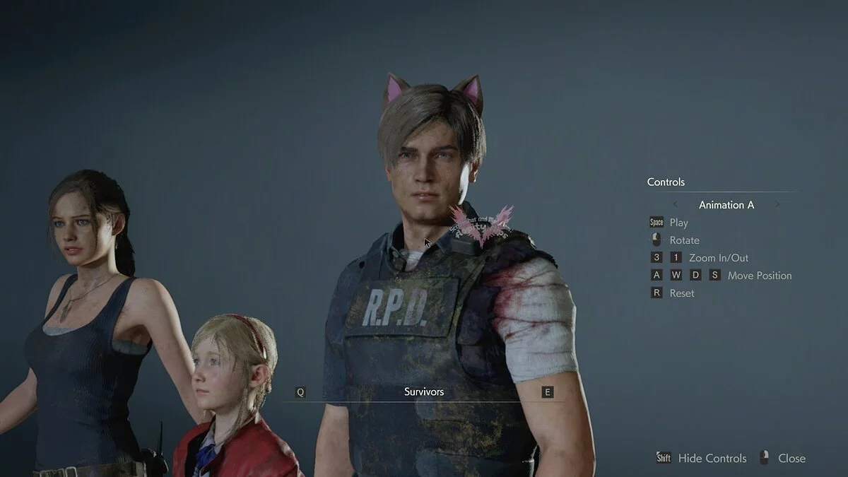 Resident Evil 2 — Cat ears for Leon