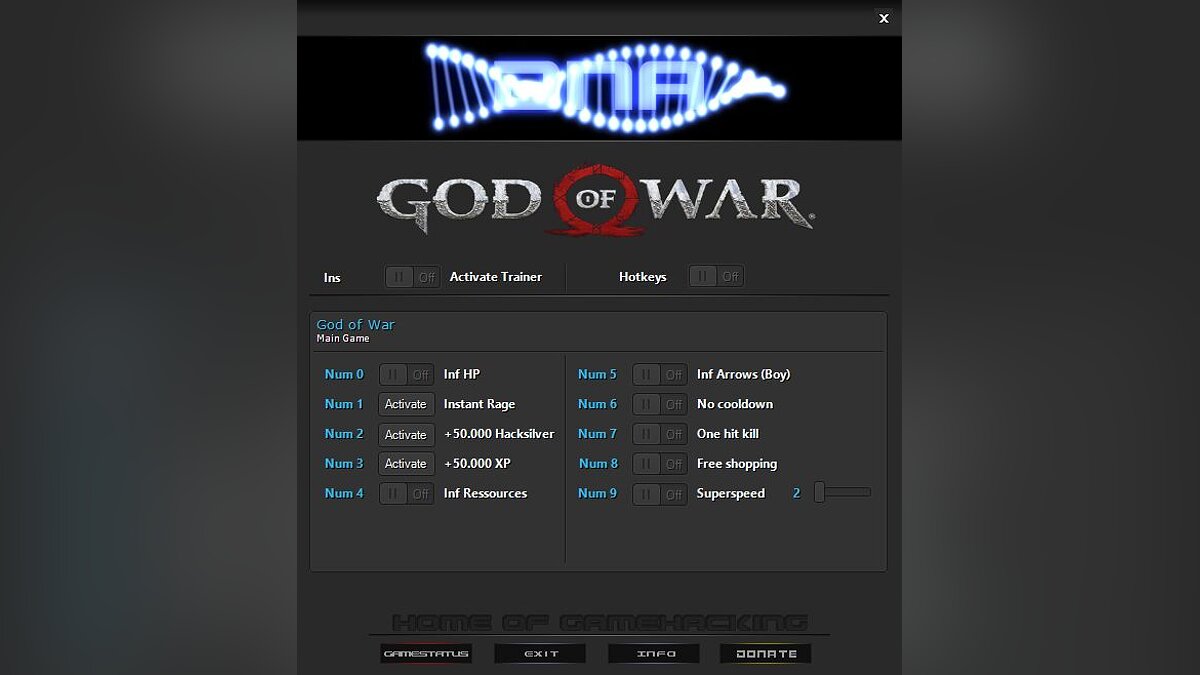 God of War — Trainer (+10) [1.0.475.7534: Fixed]