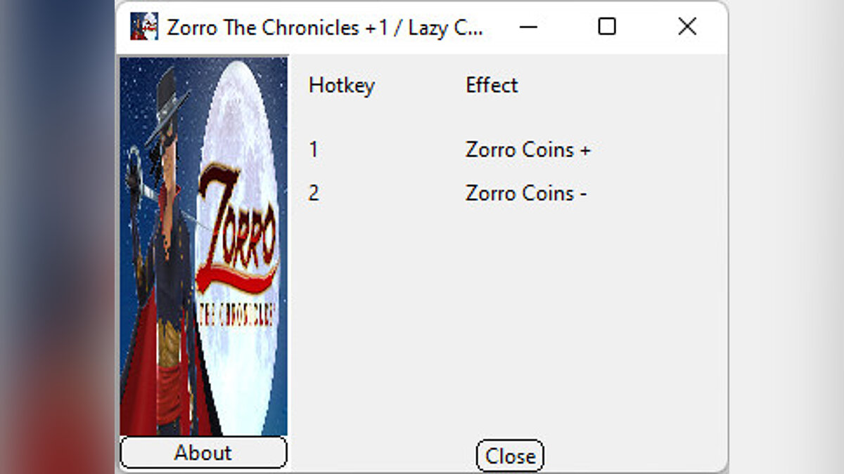 Zorro The Chronicles — Trainer (+2) [UPD: 06/17/2022]