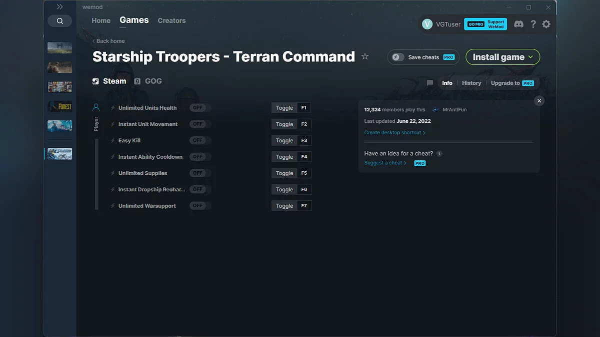 Starship Troopers - Terran Command — Trainer (+7) from 06.22.2022 [WeMod]