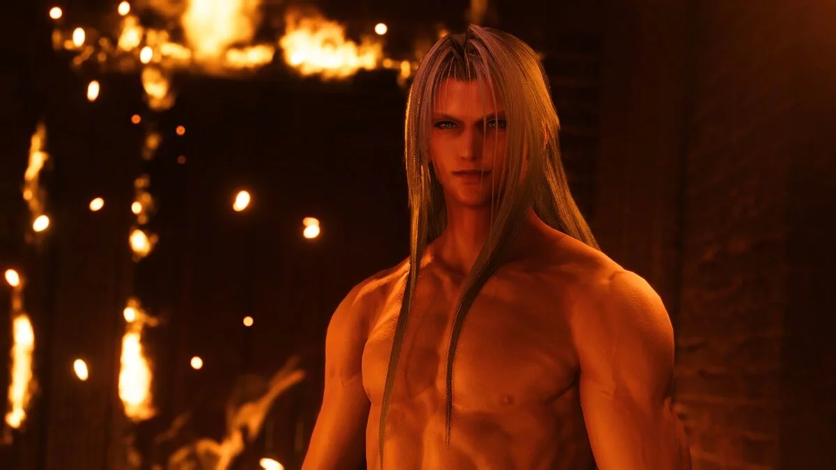 Final Fantasy VII Remake — Сефирот без рубашки