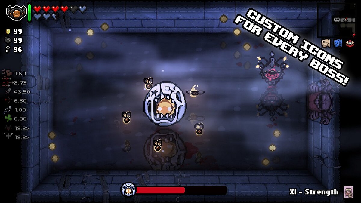 Binding of Isaac: Rebirth — Improved boss panels