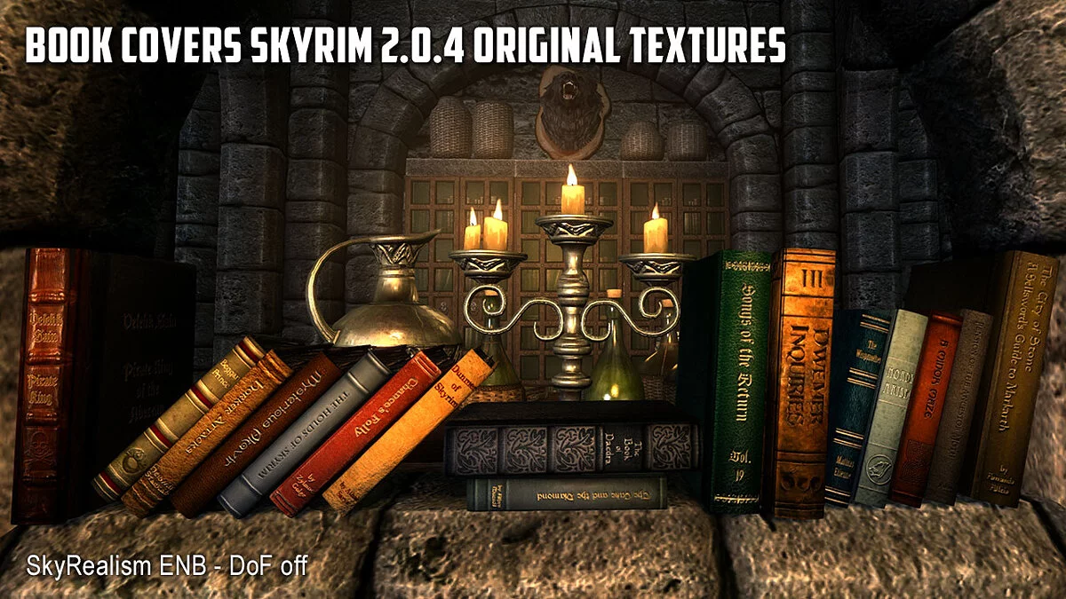 Elder Scrolls 5: Skyrim Special Edition — Portadas de libros en 4K