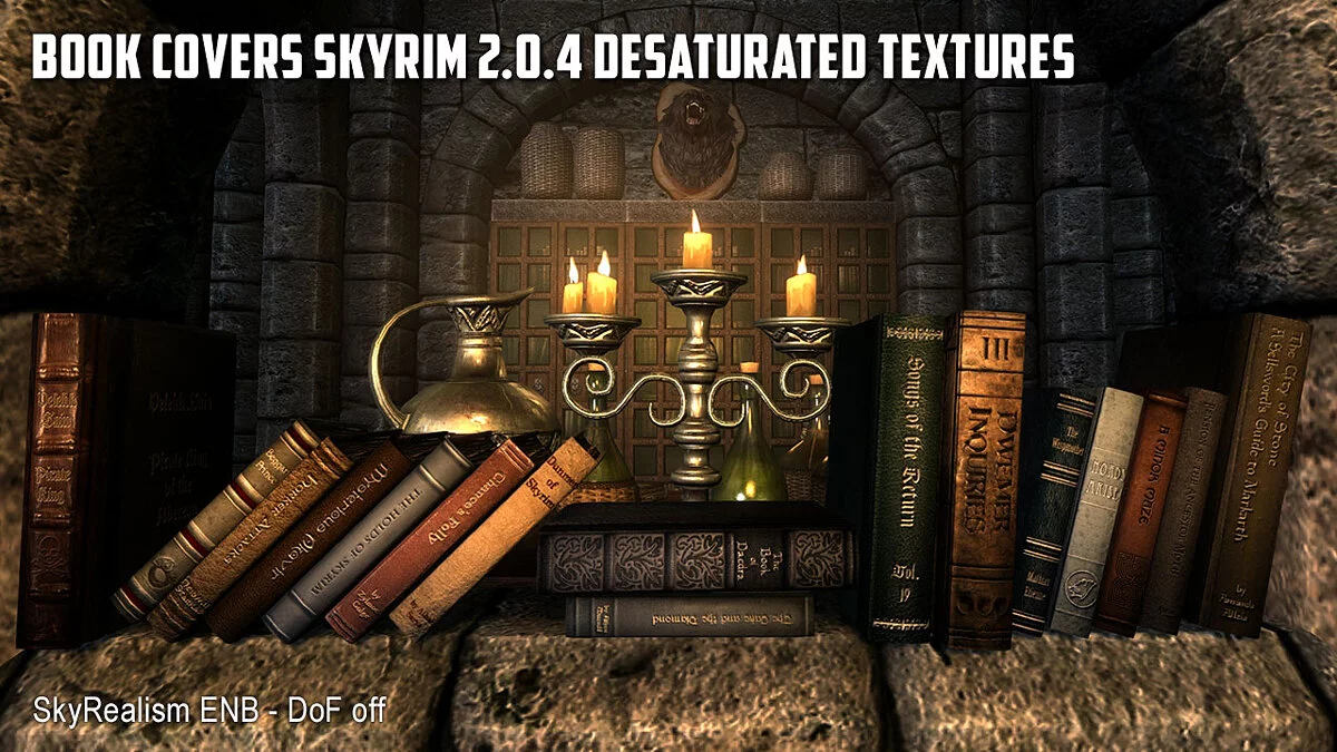 Elder Scrolls 5: Skyrim Special Edition — Обложки книг в 4K