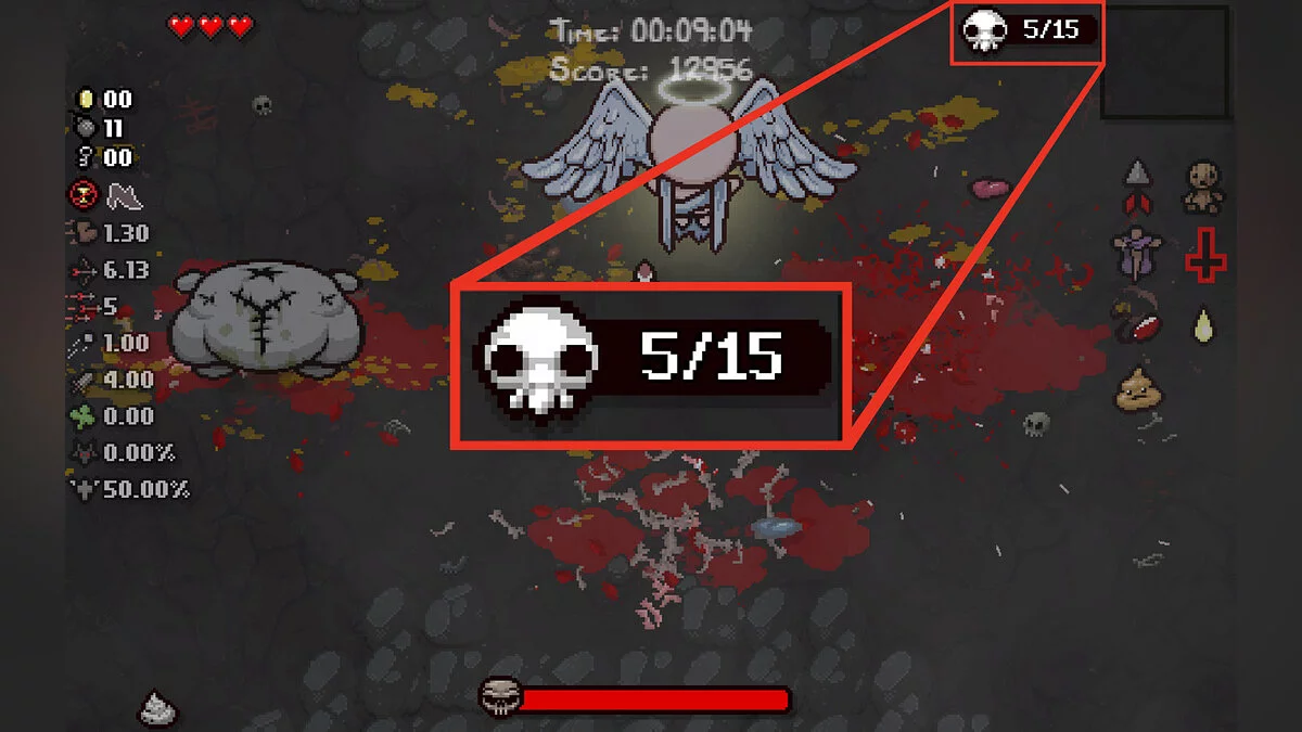 Binding of Isaac: Rebirth — Wave counter