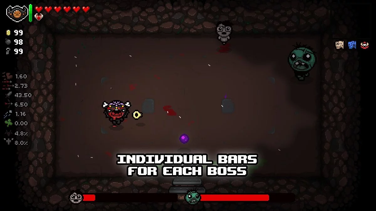 Binding of Isaac: Rebirth — Paneles de jefe mejorados