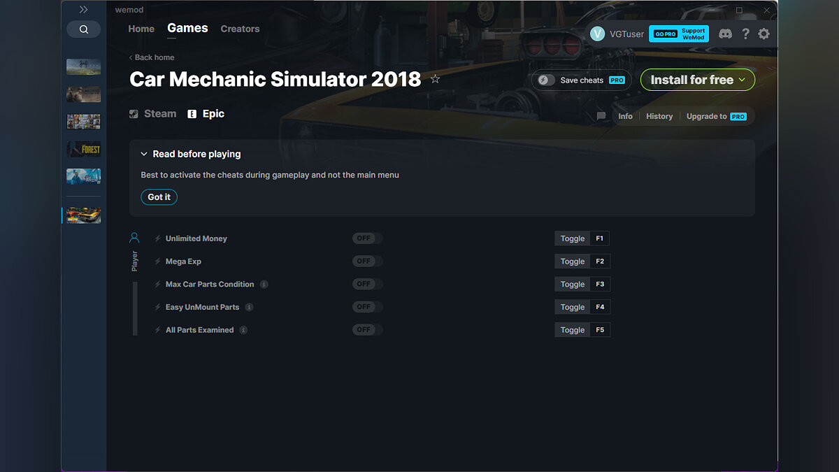 Car Mechanic Simulator 2018 — Trainer (+5) from 06.23.2022 [WeMod]