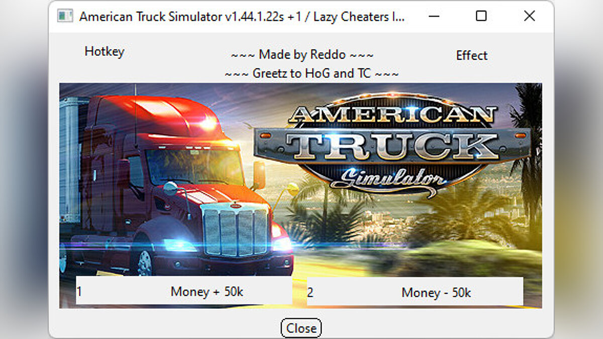 American Truck Simulator — Trainer (+2) [1.44.1.22s]