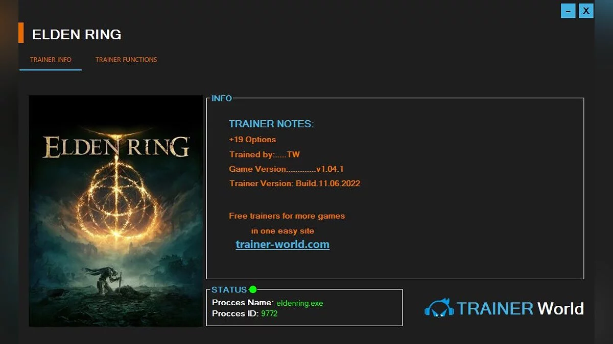 Elden Ring — Trainer (+19) [v1.04.1]