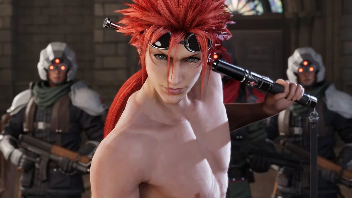 Final Fantasy VII Remake — Reno sin camiseta