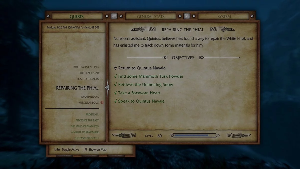 Elder Scrolls 5: Skyrim Special Edition — Дорогой дневник - замена меню