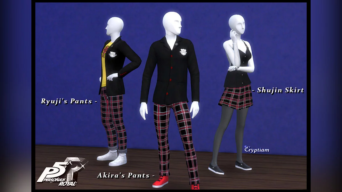 The Sims 4 — Shujin Academy Pants and Skirt