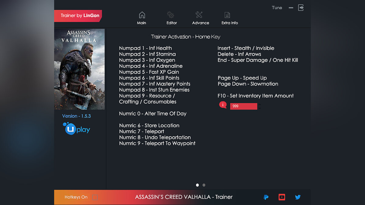 Assassin&#039;s Creed Valhalla — Trainer (+19) [1.5.3/UPLAY]