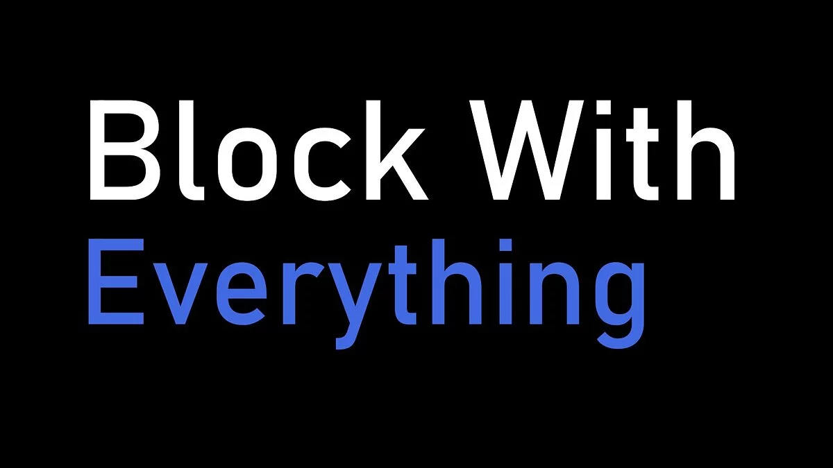 Elden Ring — Block everything