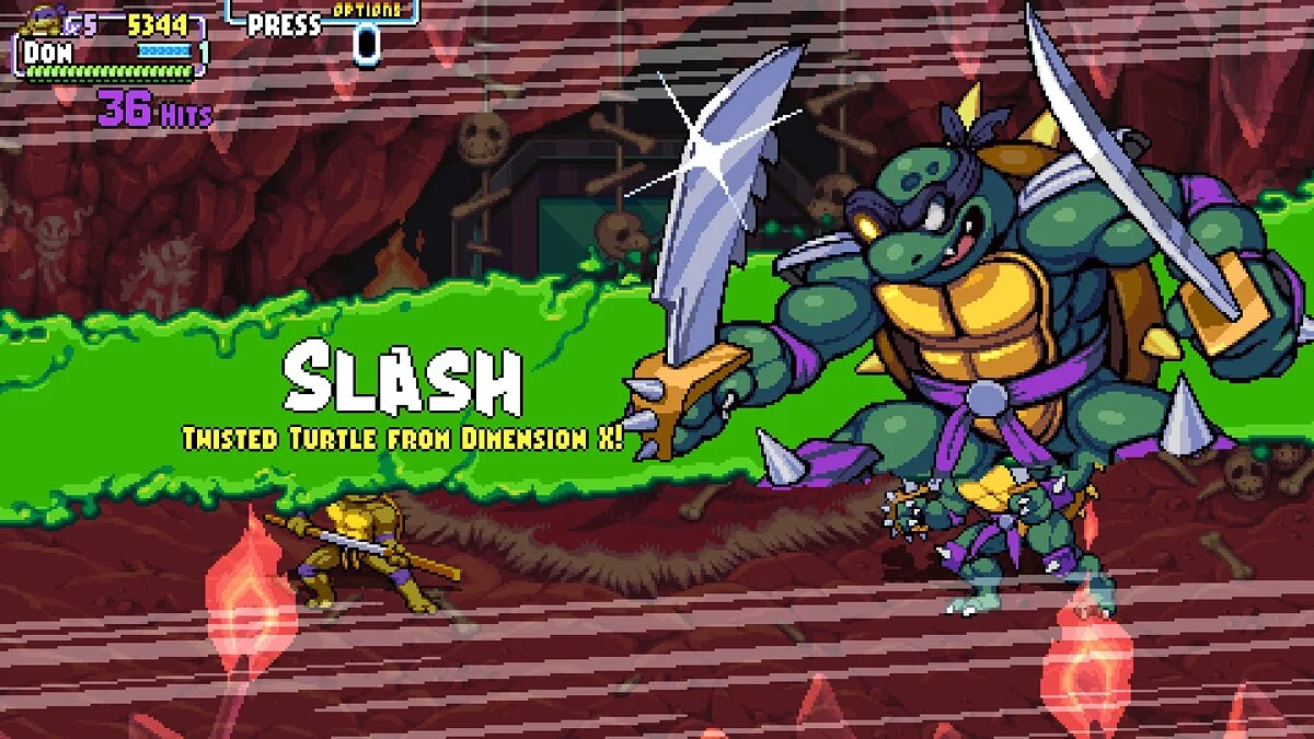 Teenage Mutant Ninja Turtles: Shredder&#039;s Revenge — Slash from the game Turtles in Time