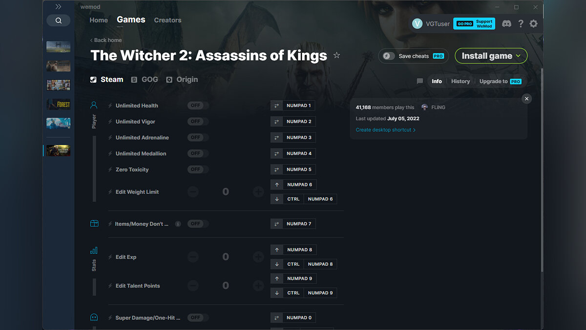 The Witcher 2: Assassins of Kings — Trainer (+12) from 07/05/2022 [WeMod]