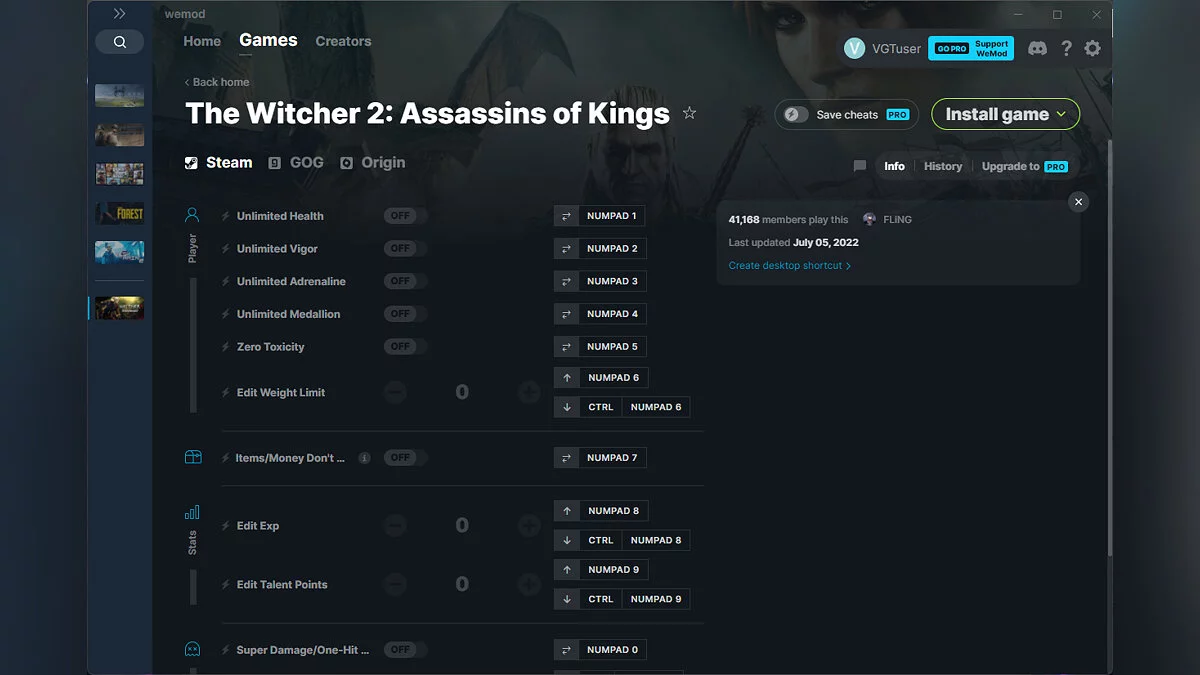 The Witcher 2: Assassins of Kings — Трейнер (+12) від 05.07.2022 [WeMod]