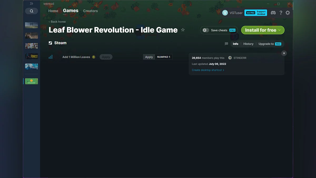 Leaf Blower Revolution — Entrenador (+1) del 06/07/2022 [WeMod]