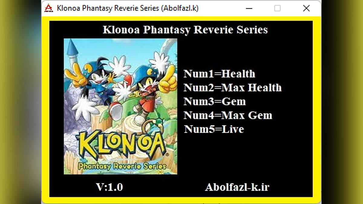 Klonoa Phantasy Reverie Series — Trainer (+5) [1.0]