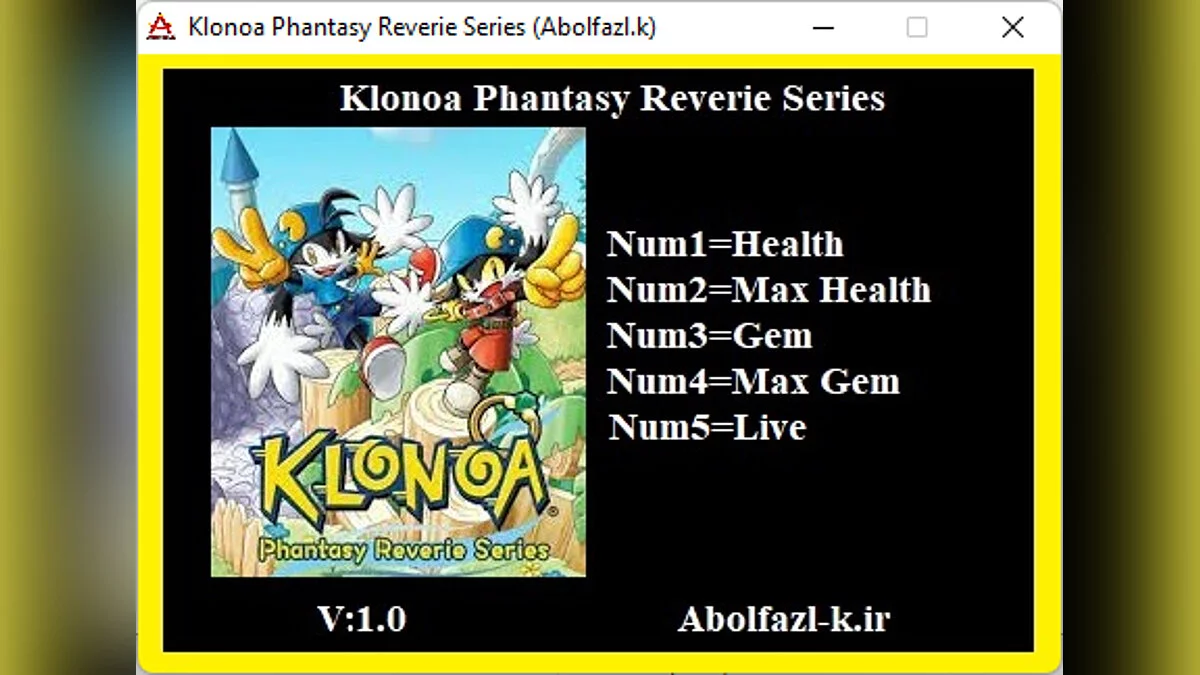 Klonoa Phantasy Reverie Series — Trainer (+5) [1.0]