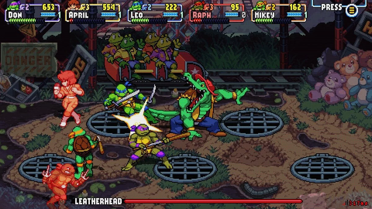 Teenage Mutant Ninja Turtles: Shredder&#039;s Revenge — Картинка як на старому телевізорі