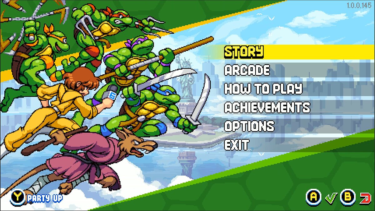 Teenage Mutant Ninja Turtles: Shredder&#039;s Revenge — Music in the main menu from the game Turtles in Time