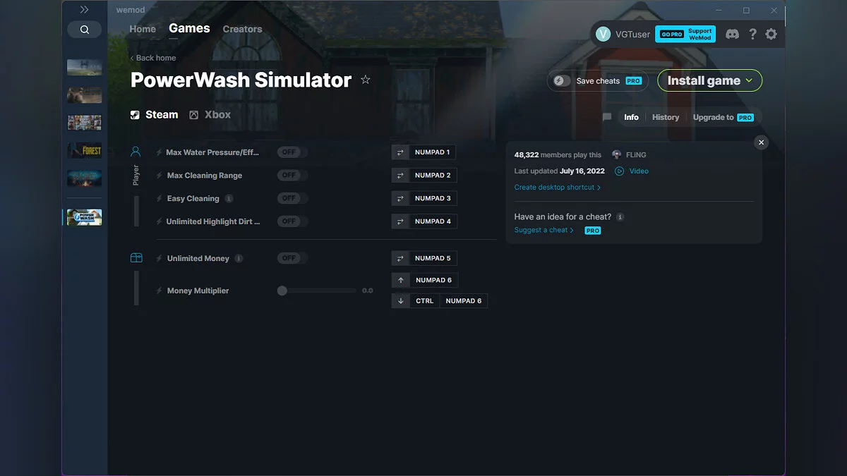 PowerWash Simulator — Trener (+6) od 16.07.2022 [WeMod]