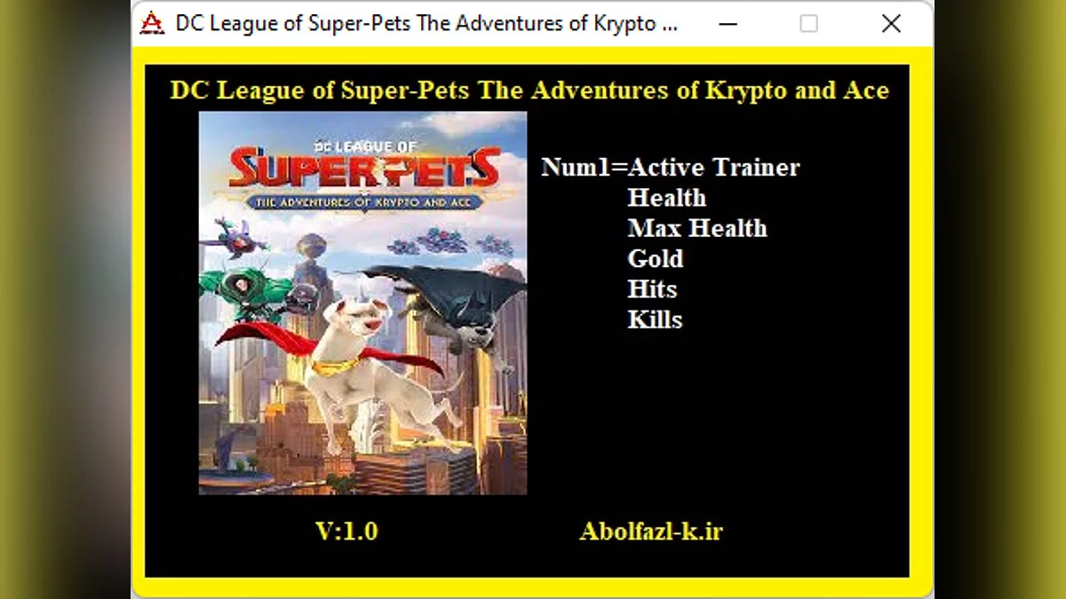 DC League of Super-Pets: The Adventures of Krypto and Ace — Entrenador (+5) [1.0]