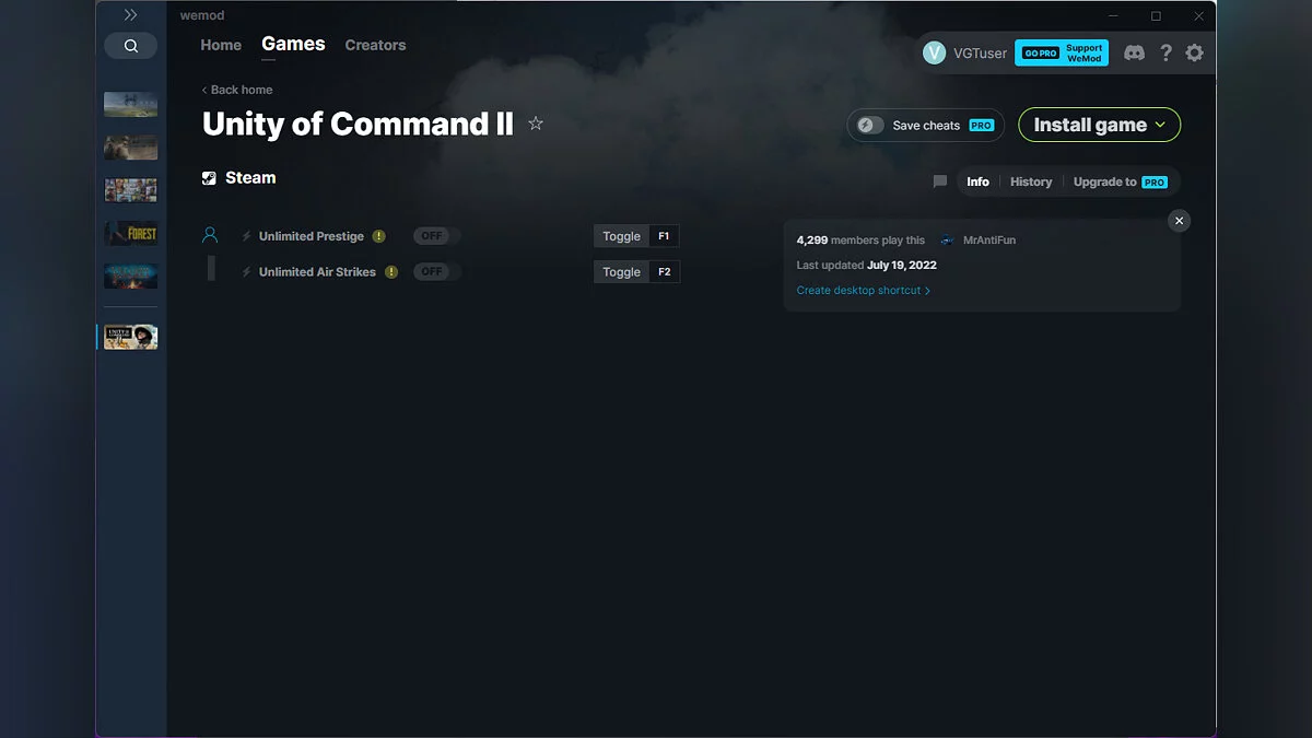 Unity of Command 2 — Formateur (+2) du 19/07/2022 [WeMod]