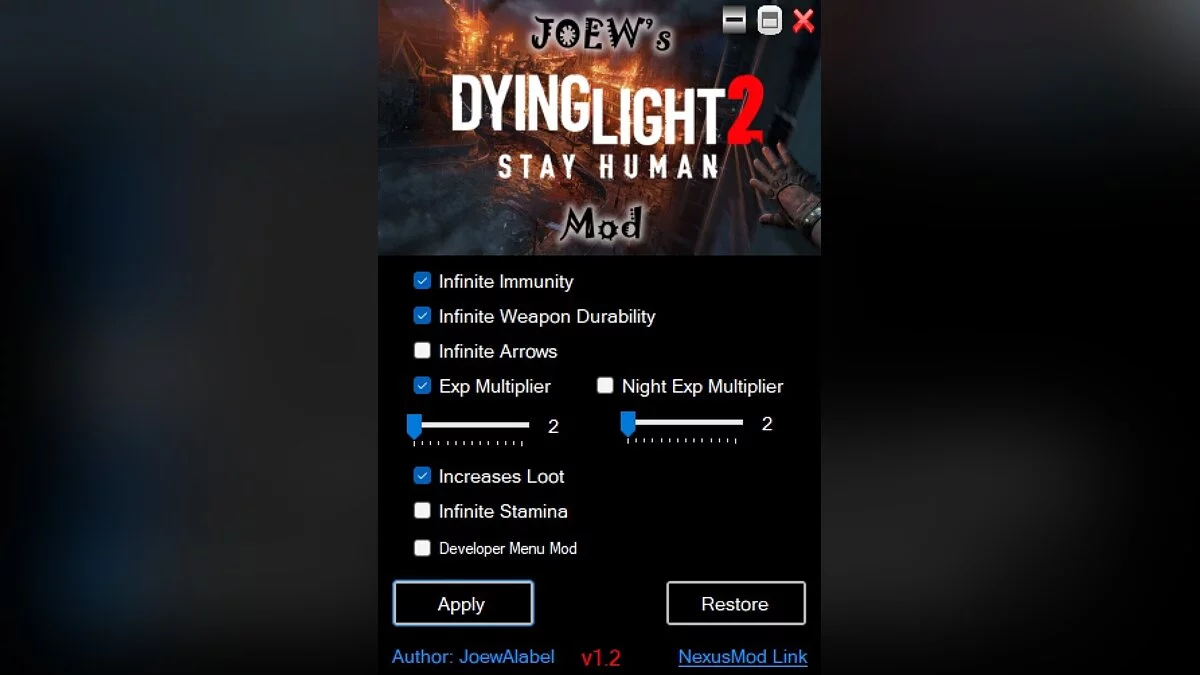 Dying Light 2 Stay Human — Cheat Mod – Joew Dying Light 2 Mod 1.3.1