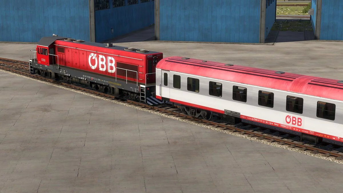 Derail Valley — Passenger carriages in OBB style