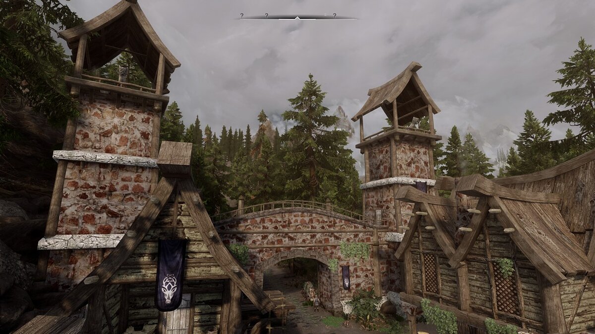 Elder Scrolls 5: Skyrim Special Edition — Cities of the North - alternative stone walls of Falkreath