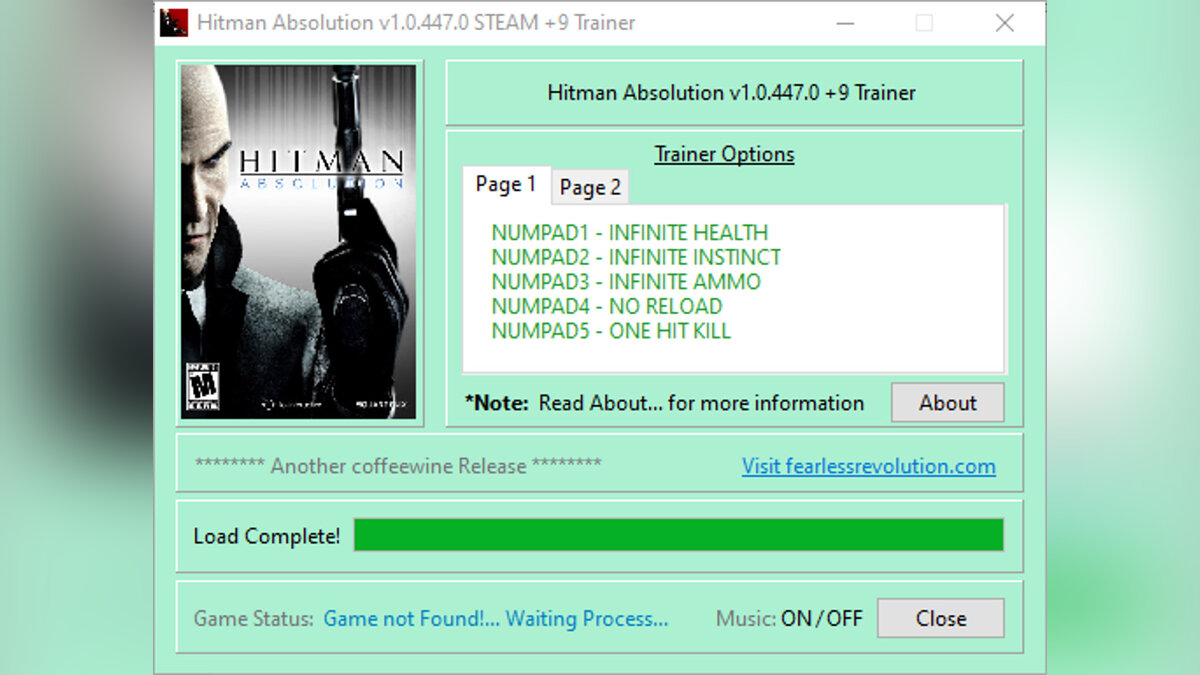 Hitman: Absolution — Trainer (+9) [1.0.447.0 Steam / GOG]