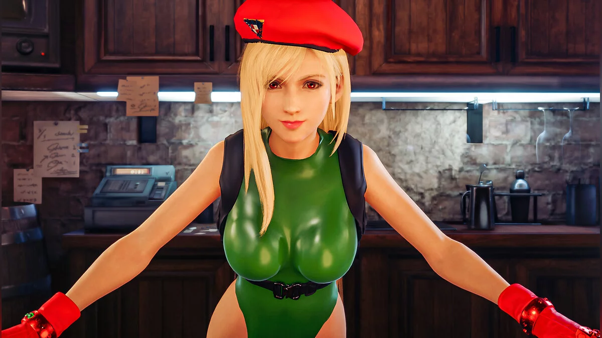 Final Fantasy VII Remake — Cammy cosplay para Tifa