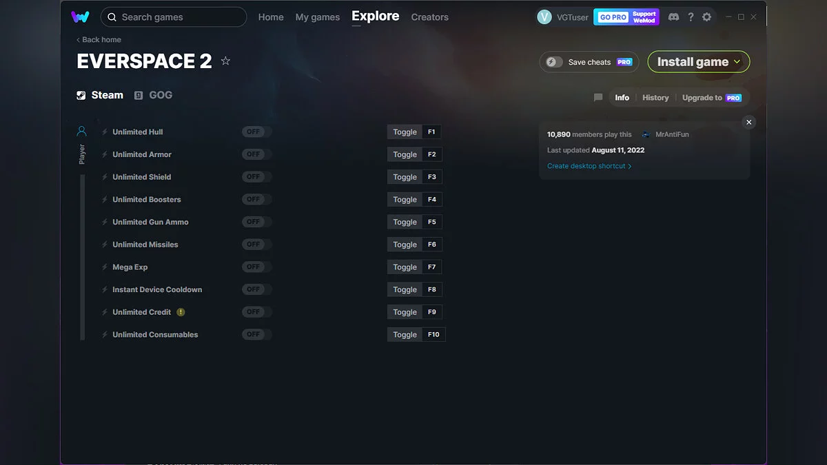 Everspace 2 — Трейнер (+10) від 11.08.2022 [WeMod]