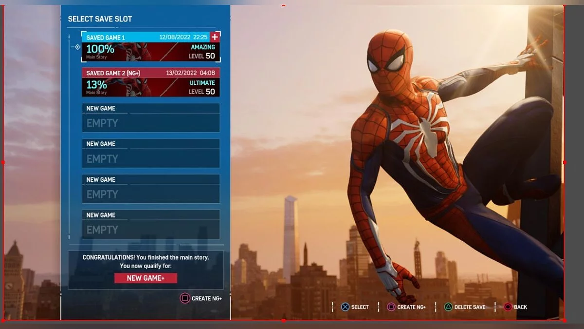 Marvel&#039;s Spider-Man Remastered — Файл збереження з PS 4