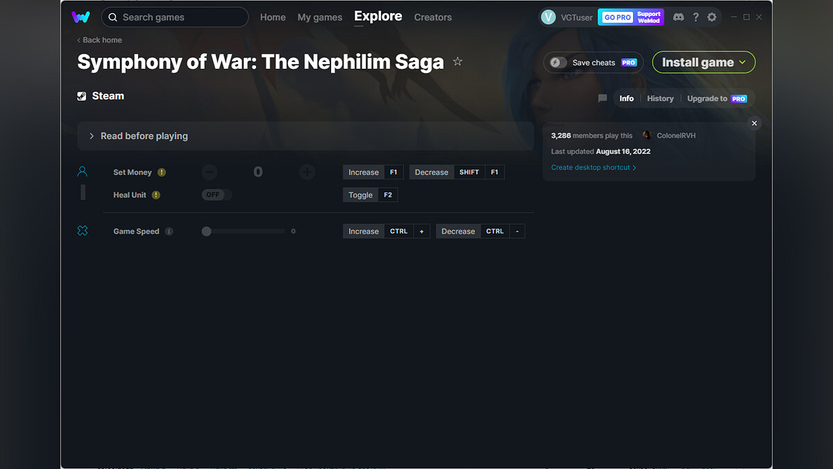 Symphony of War: The Nephilim Saga — Trainer (+3) from 08/16/2022 [WeMod]