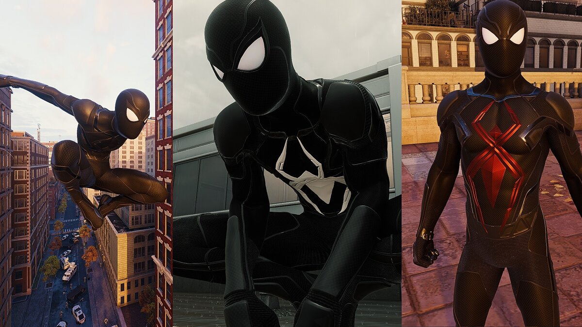 Marvel&#039;s Spider-Man Remastered — Variations of a dark suit