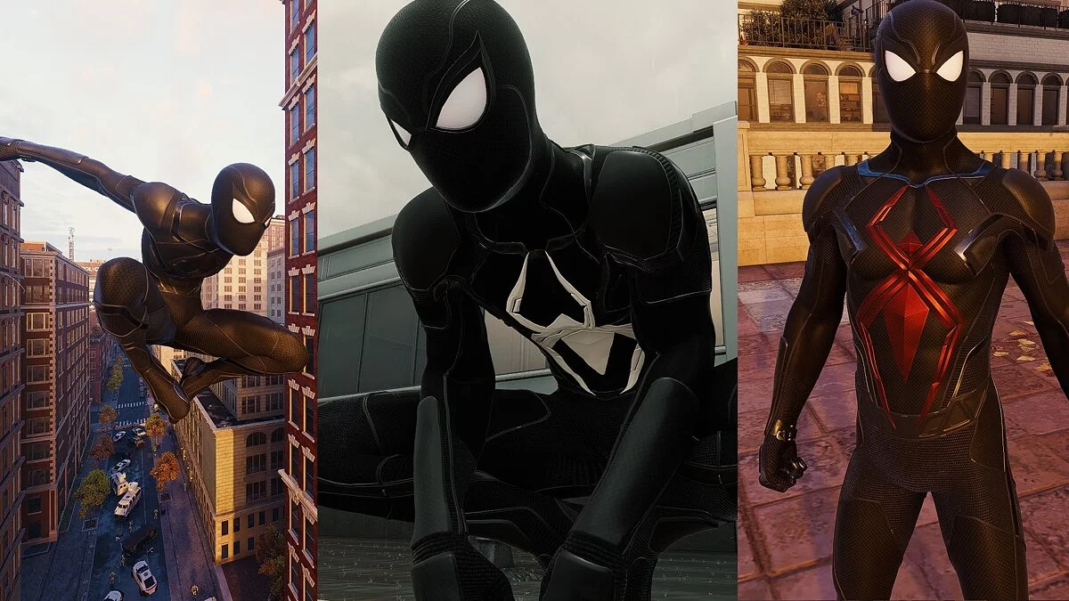 Marvel&#039;s Spider-Man Remastered — Variations of a dark suit