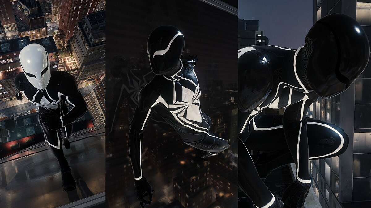 Marvel&#039;s Spider-Man Remastered — Black and white Mark 2 (with mask variations)